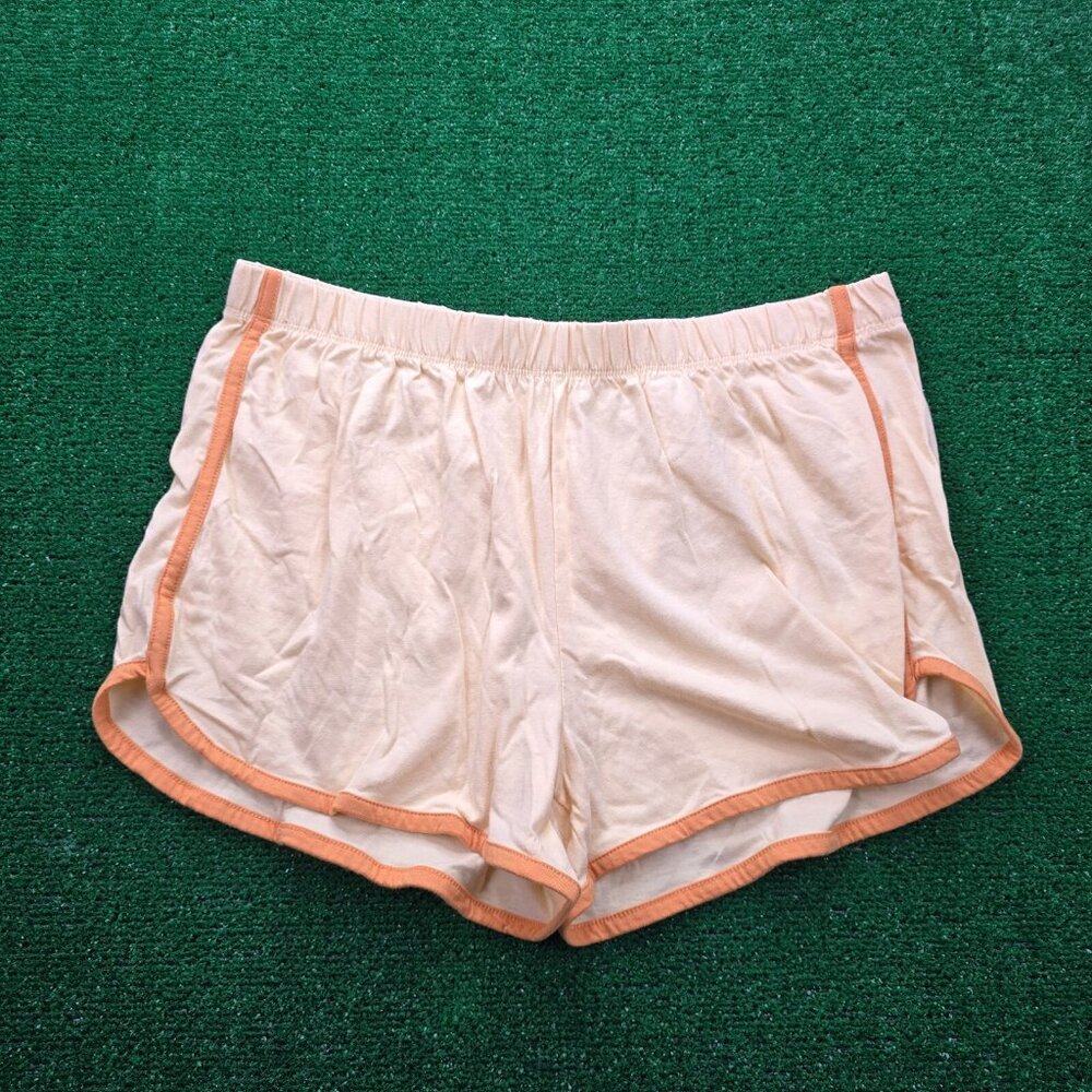 Ford Womens Shorts XL Light Orange Lounge Pull‎ On Running Fitness Casual Gym